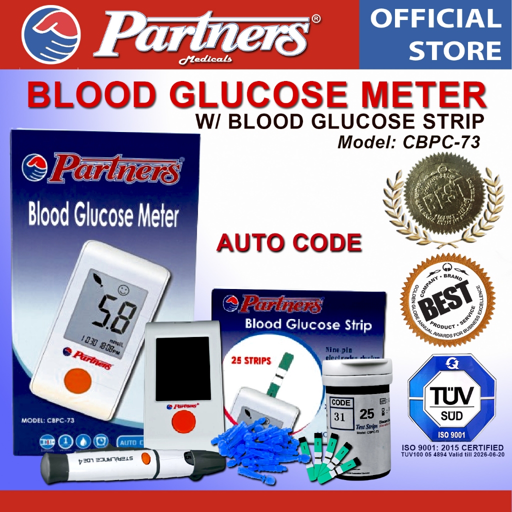 Partners Glucoleader Value Blood Glucose Meter Model: CBPC-73 with Free ...