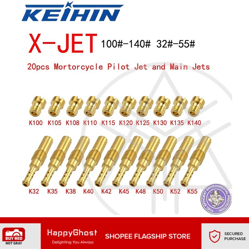 20PCS Keihin Carburetor Main Jet Kit Set Slow/Pilot Jet for PWK KEIHIN ...