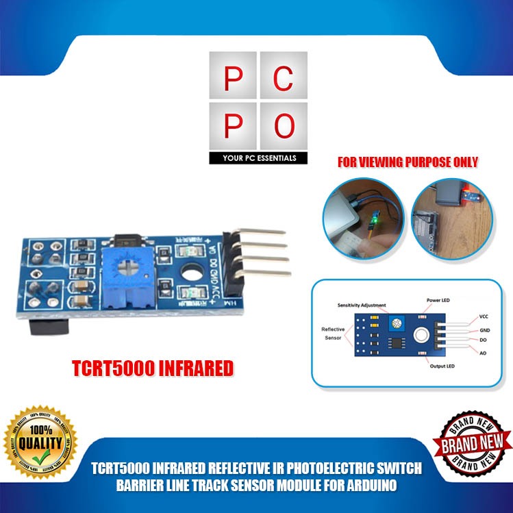 PC PO TCRT5000 INFRARED REFLECTIVE IR PHOTOELECTRIC SWITCH BARRIER LINE ...