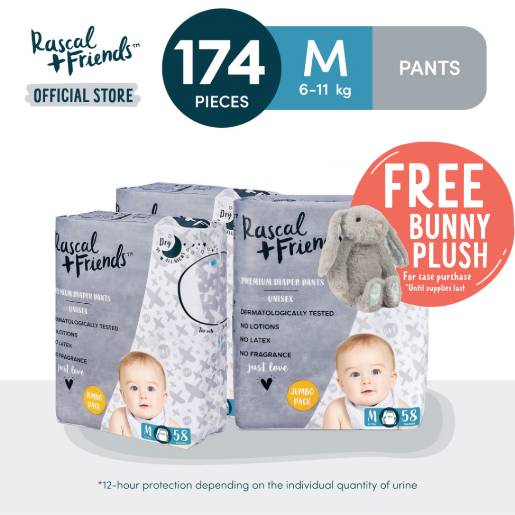 Rascal + Friends Diapers Pants Jumbo Pack - Medium, 58 pants