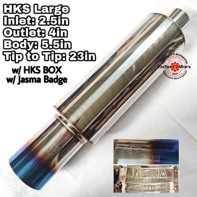 HKS Large Can Muffler Titanium burnt Japan lowest price high quality