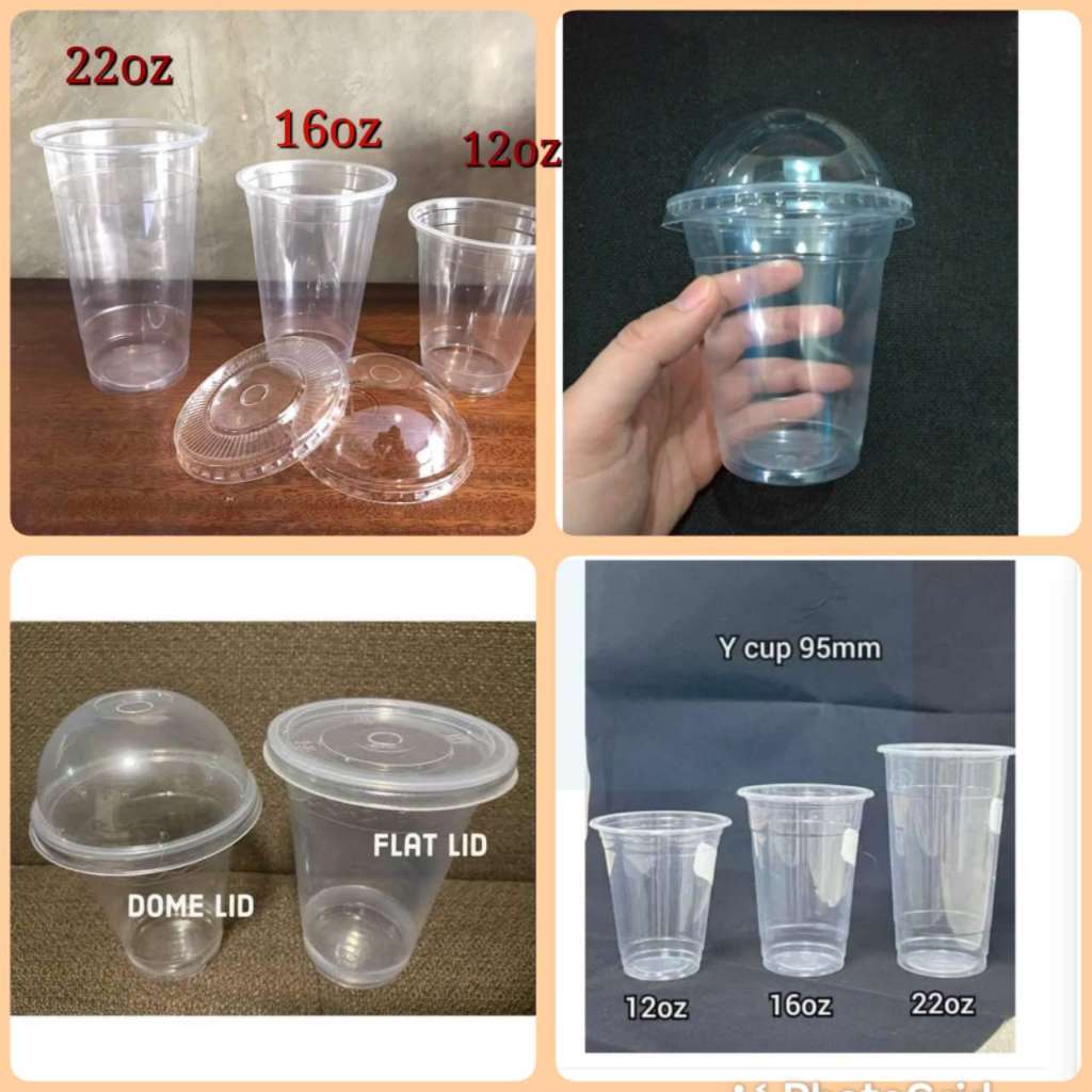 Smile 50pcs Milk Tea Cups Plastic Y Cup With Lids Set For Milk Tea Plastic Cup12oz16oz22oz 3332
