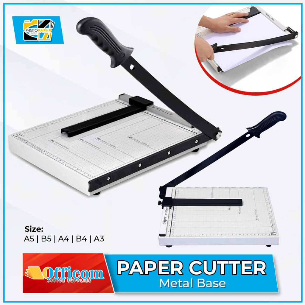 Officom Paper Cutter Metal Portable A3 B3 A4 B4 A5 B5 Paper Trimmer ...