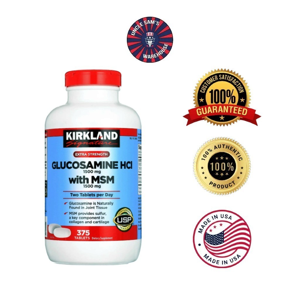 Kirkland Signature Glucosamine with MSM 1500 mg 375 Tablets Shopee