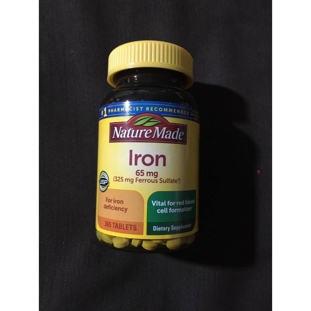 Nature Made Iron 65mg 325mg Ferrous Sulfate Shopee Philippines