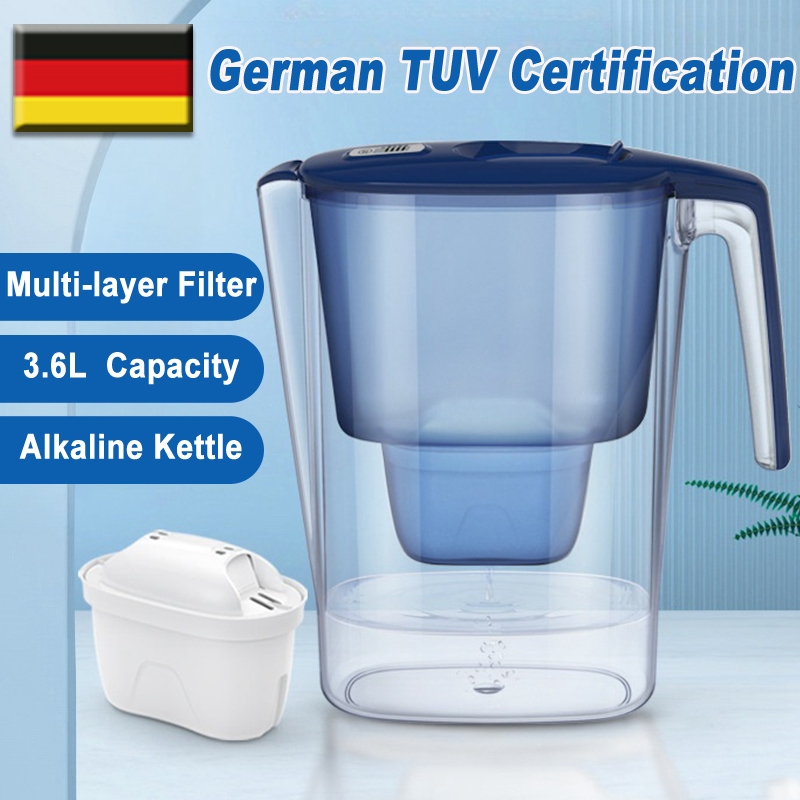 [COD] 3.6L Water Filter Jug Filter Kettle Digital Water Purifier ...