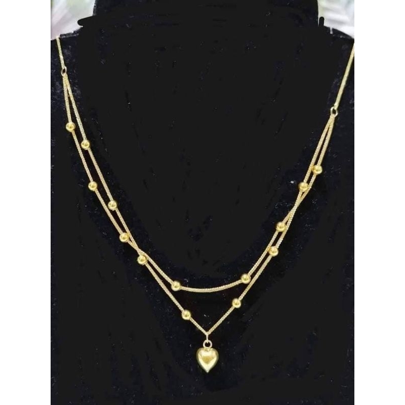 18K Saudi outlet Gold - charm / pendant double