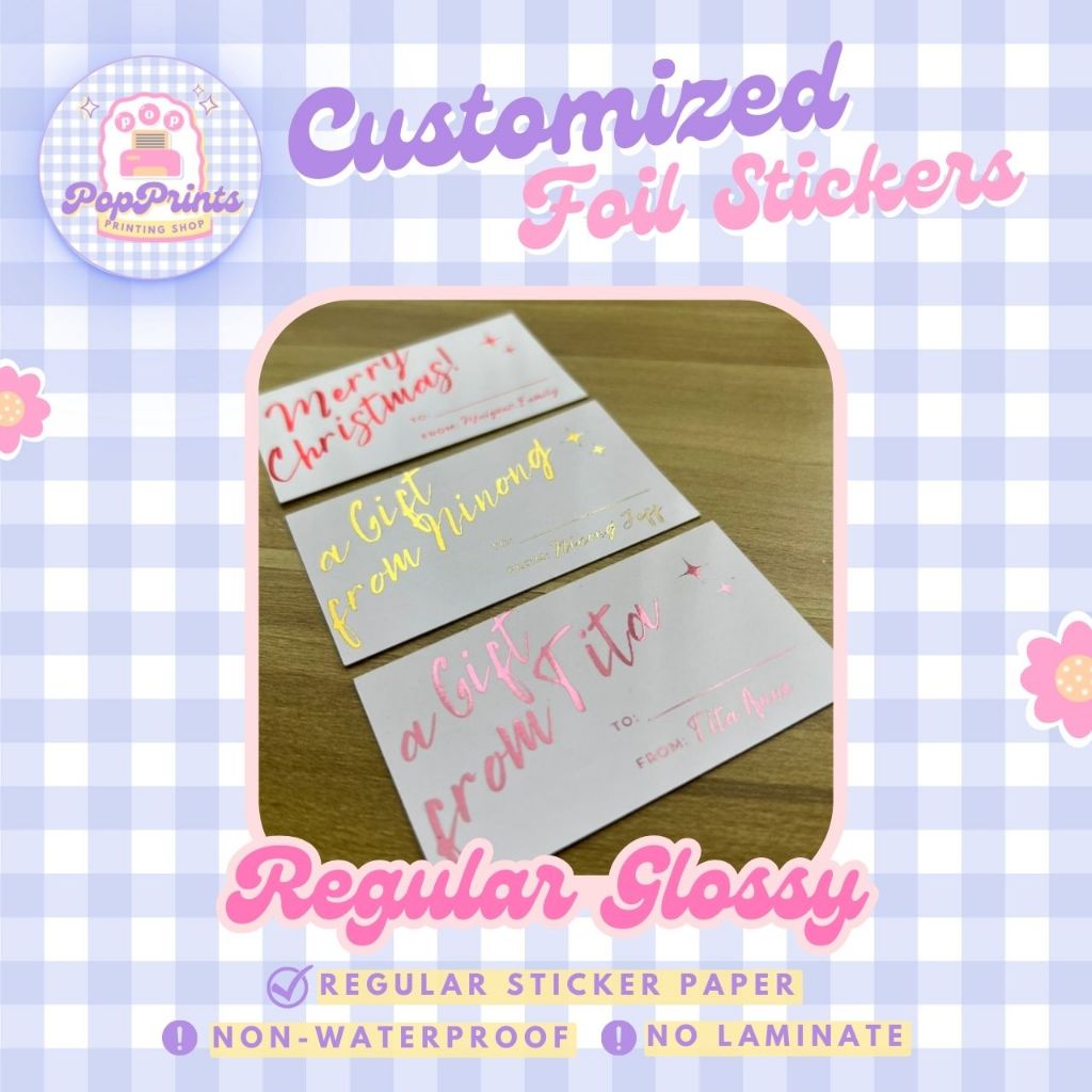 Customized FOIL Stickers | Foil and Color Print Combination Available ...