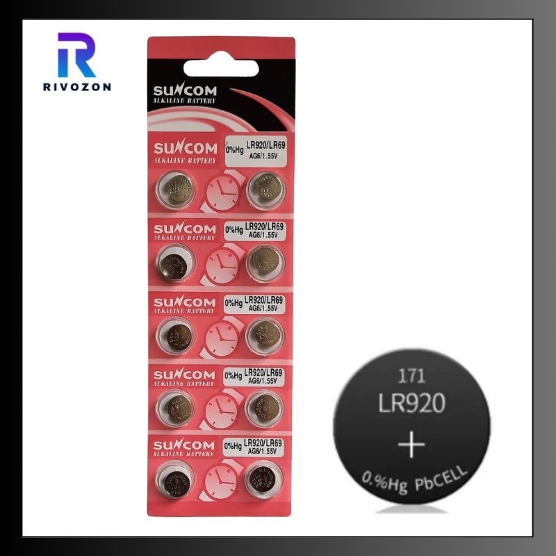 New Fresh Pack of 10 Batteries LR920 / 171 AG6 LR69 & LR521 AG0 1.5V ...