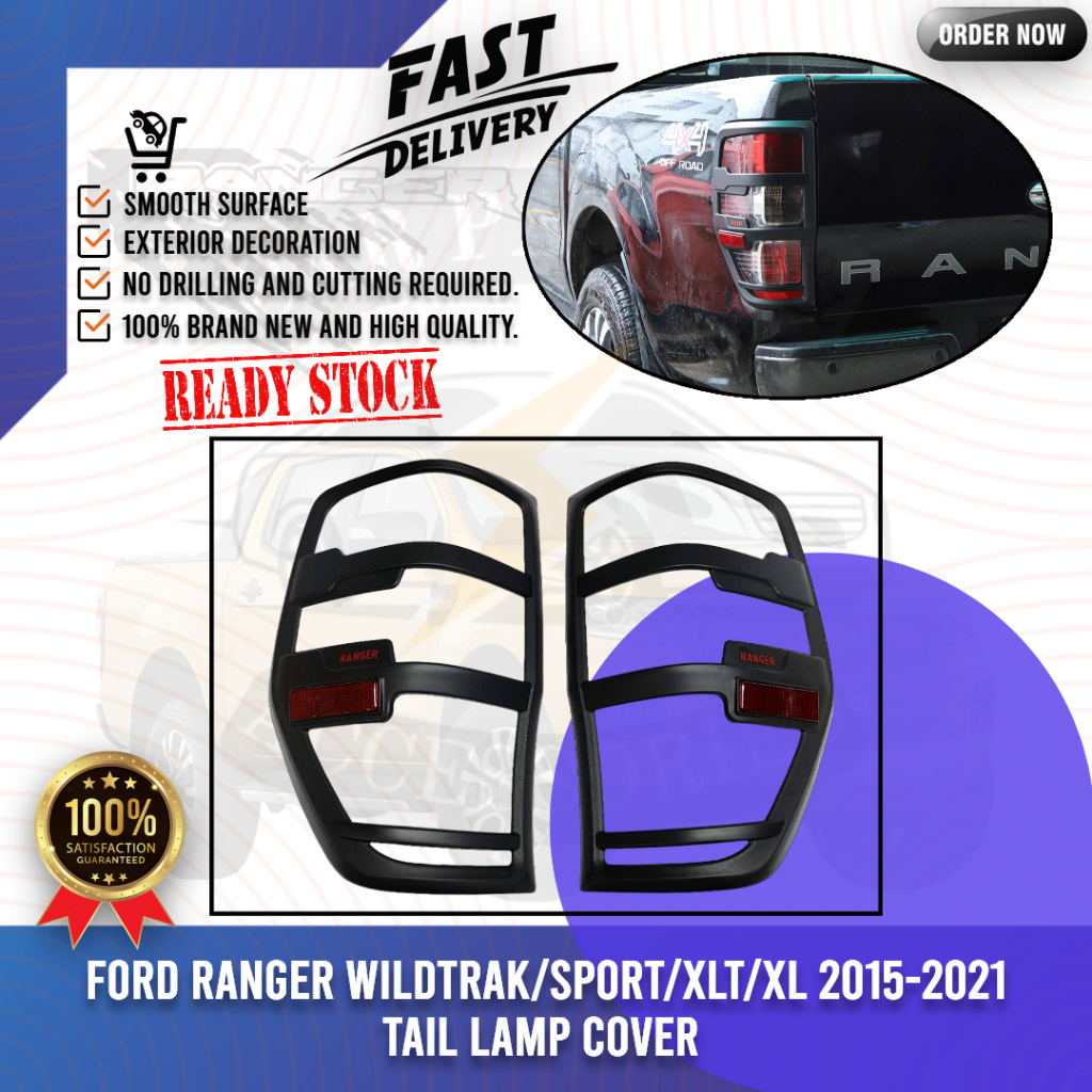 CPA - FORD RANGER WILDTRAK/SPORT/XLT/XL T8 2015 - 2021 TAIL LIGHT COVER ...