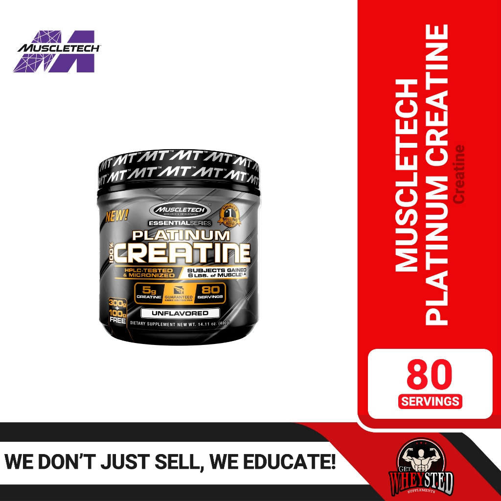 MUSCLETECH PLATINUM CREATINE (80 SERVINGS) UNFLAVORED | Shopee Philippines