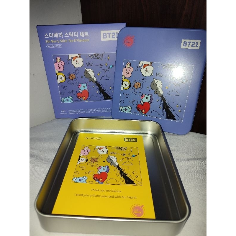 TIN CAN ONLY+SPECIAL CARD (COLLECTION) BT21 Stirberry Stick Tea 2021 ...
