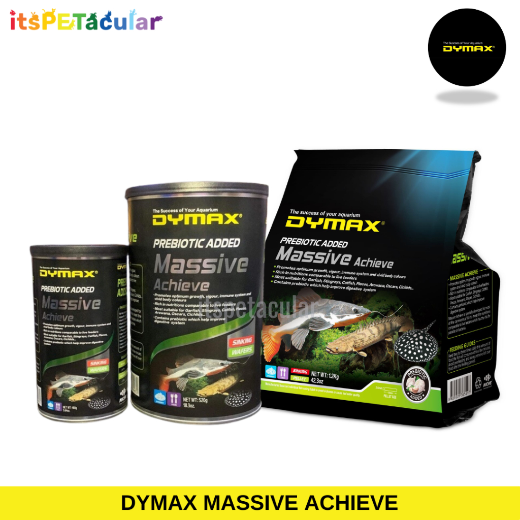 Dymax Massive Achieve Sinking Pellets Monster Fish Food 160g / 520g / 1