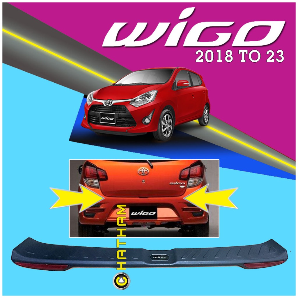 ( Back ) Rear Bumper Guard for Toyota Wigo 2018 to 2023 ( Gen 2 Gen 3 ...
