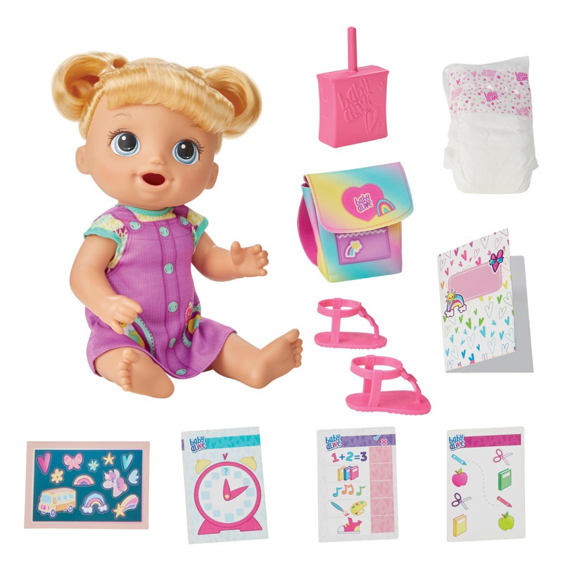 Baby Alive Time for School Baby Doll Set Back to School Toys for 3 Year Old Girls Boys Up