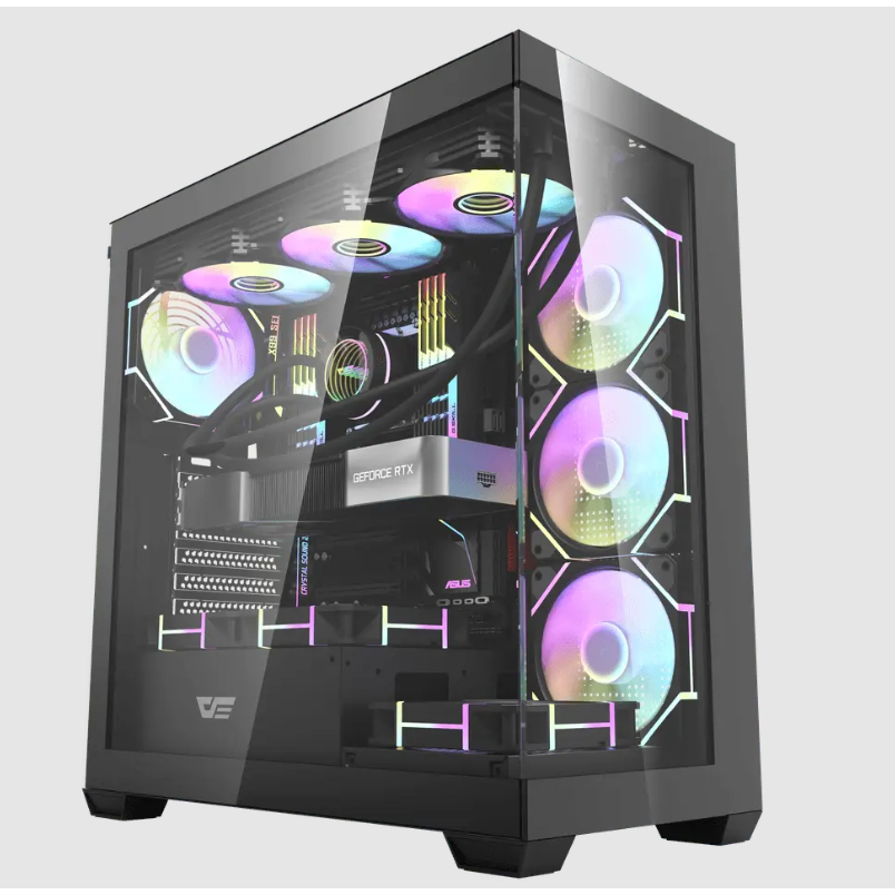 DarkFlash DS900 270 Degree Panoramic design Without A-pillar ATX Gaming ...