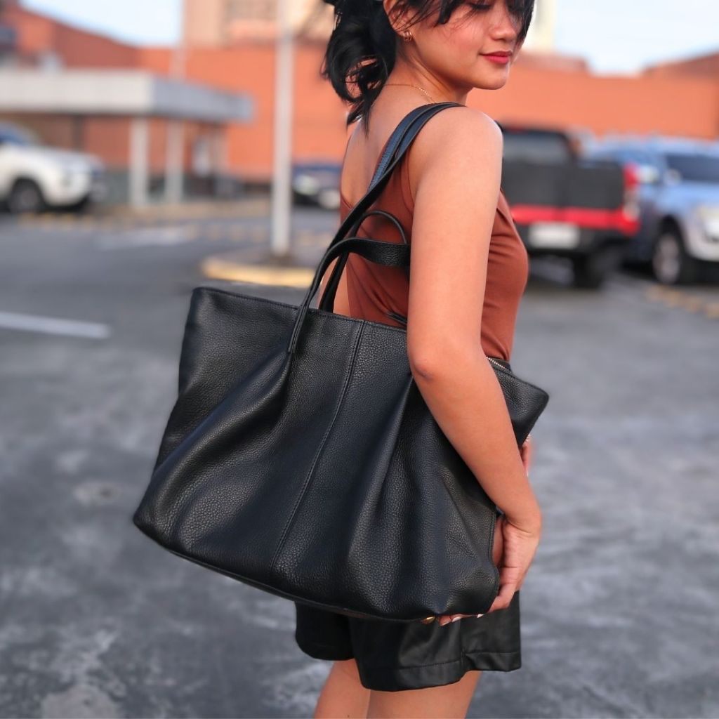 Costal Rachel Genuine Leather Carry All Tote Shoulder Bag with Tuck Detail Handle Shopee Philippines