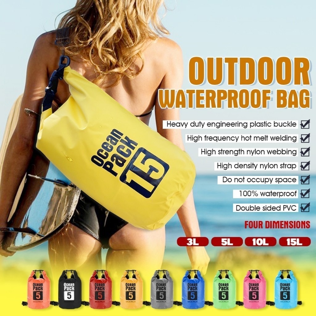 15L 20L 30L Waterproof Bag Ocean Pack Dry Bag Shopee Philippines