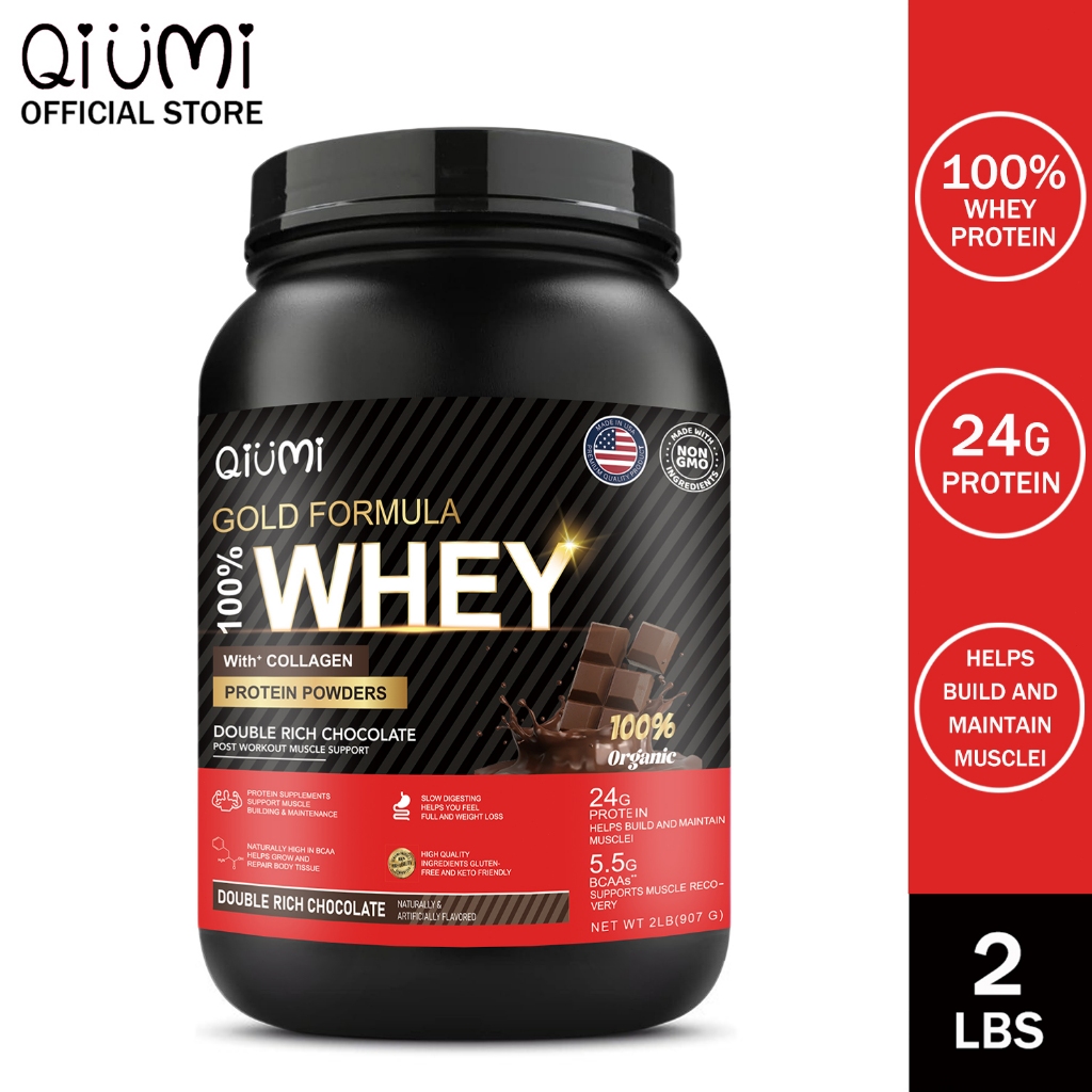 QIUMI 100 Whey Protein Powder for Muscle Building BCAA Gold Standard