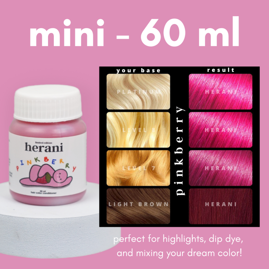MINI Herani Semi Permanent Hair Dye Conditioner Based Non Damaging Hair Color Shopee Philippines