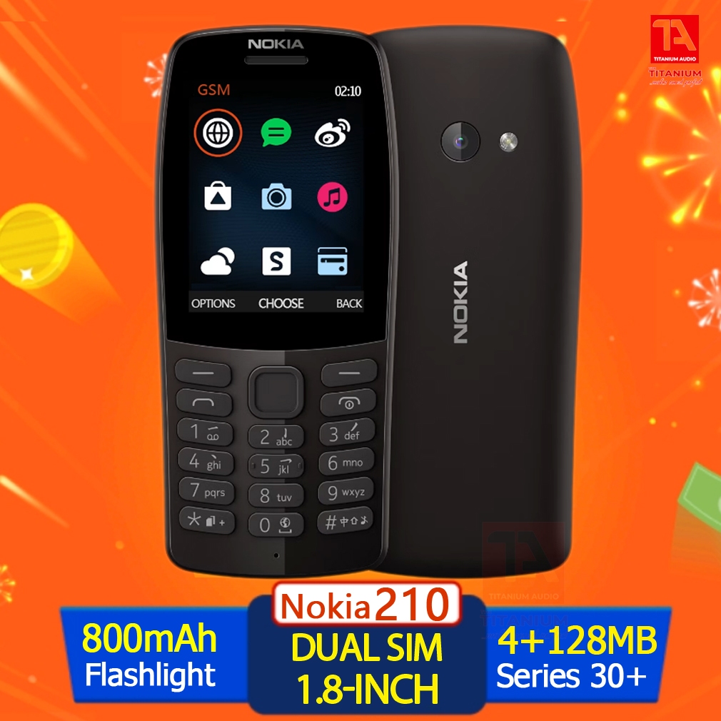 Nokia 210 Legit Original Phone Keypad Feature Phone Dual Sim game FM radio  support Video Nokia N210