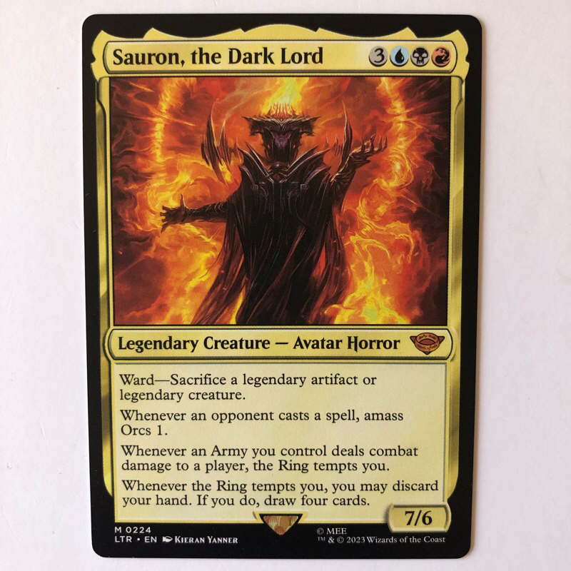 MTG Pr0xy Playtest Card - Sauron, the Dark Lord (LTR) | Shopee Philippines