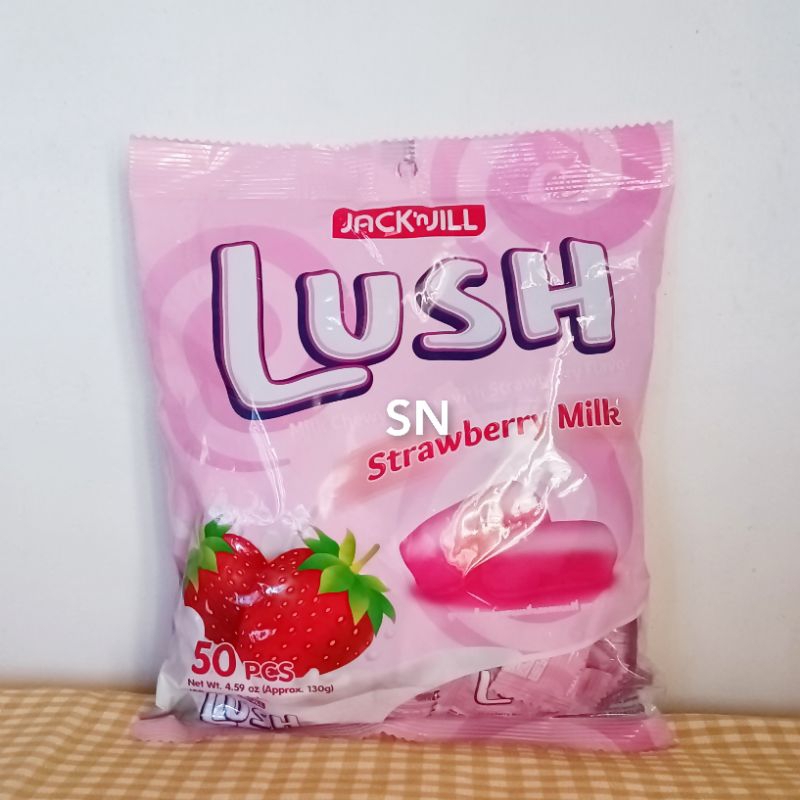 SN Lush Strawberry Milk Chewy Candy (50pcs/130g) | Shopee Philippines