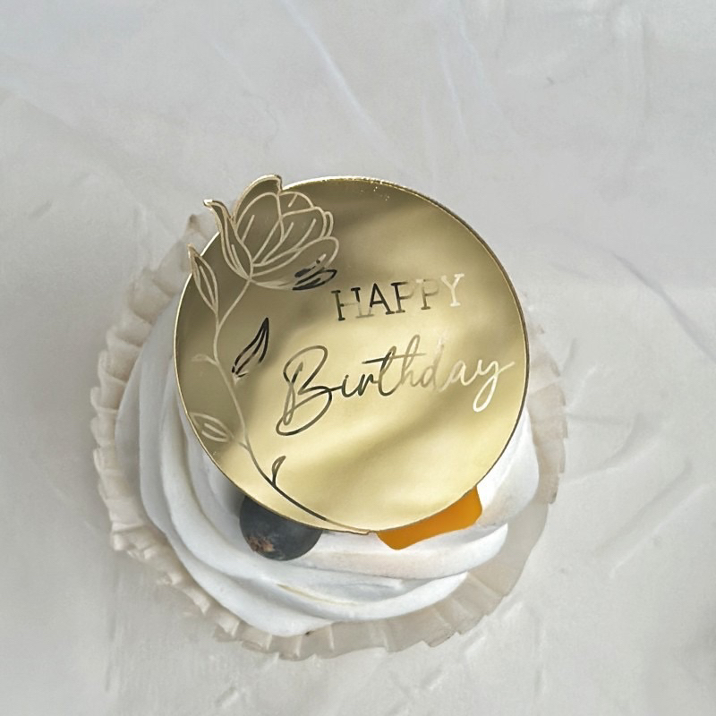 Mini Happy Birthday Topper Mini Acrylic Topper Cupcake Topper Cake ...