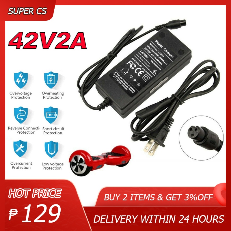 42V 2A Portable Battery Charger Unicycle Power Charger for Self