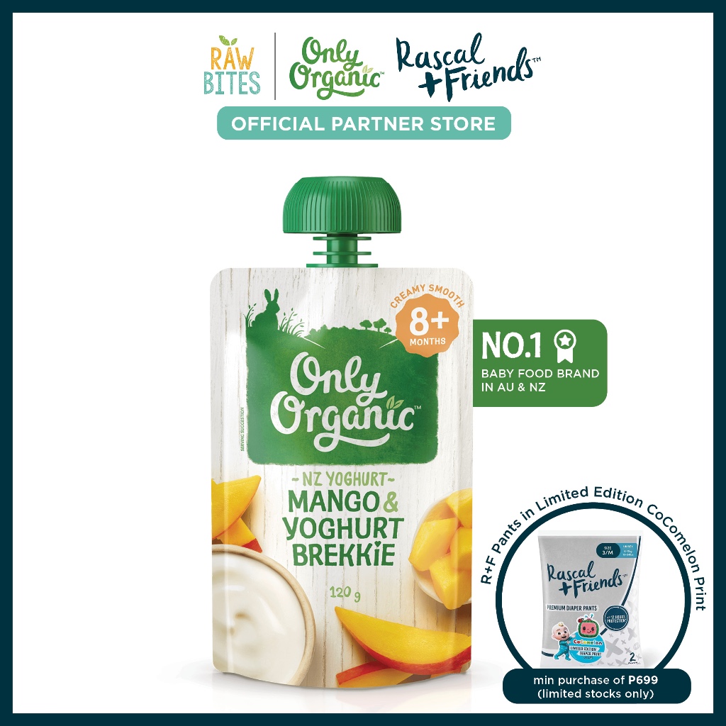 Only Organic Baby Food Mango & Yoghurt Brekkie 120g [8 mos+]