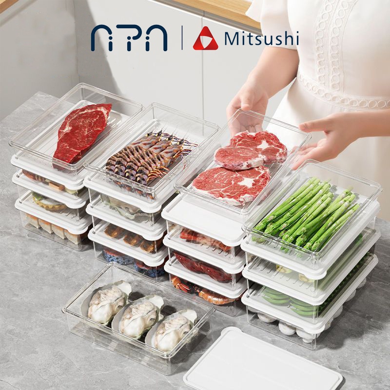 Nipiin Sealed Refrigerator Freezer Organizer Food Storage Container ...