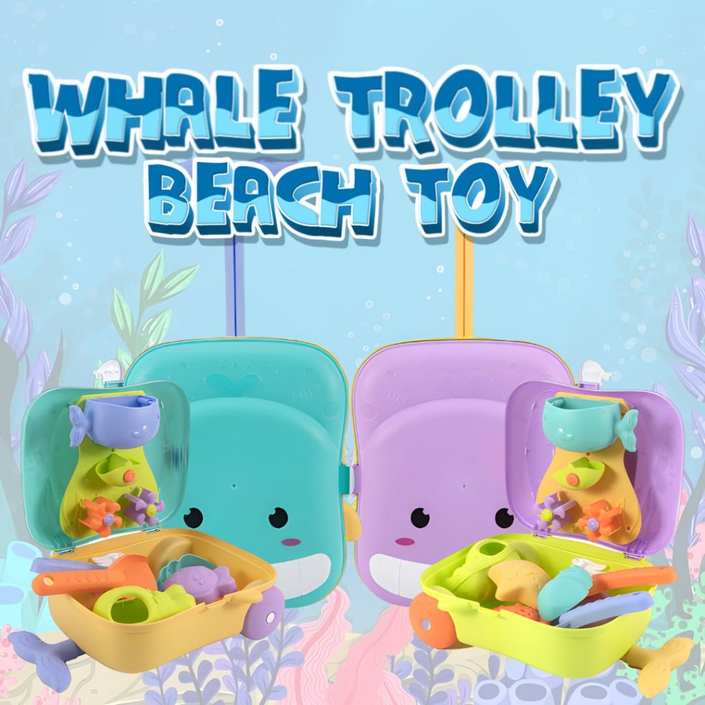 Whale Trolley Beach Toy Sand Castle Maker Sand Beach Box for Kids by ...