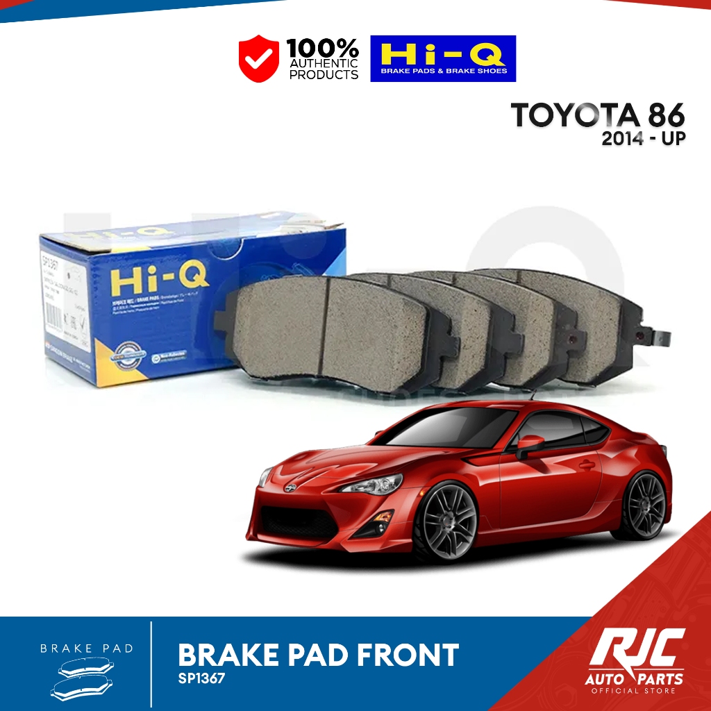 HI-Q BRAKE PAD TOYOTA 86 FRONT 2014-UP SP1367 1SET | Shopee Philippines