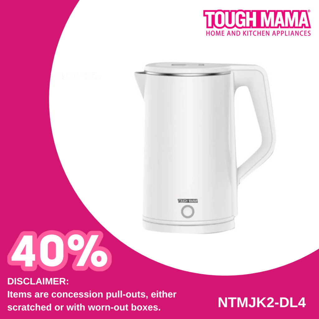 Tough Mama NTMJK2DL4 WHITE CLASS B1 2L Electric Kettle Plastic Body