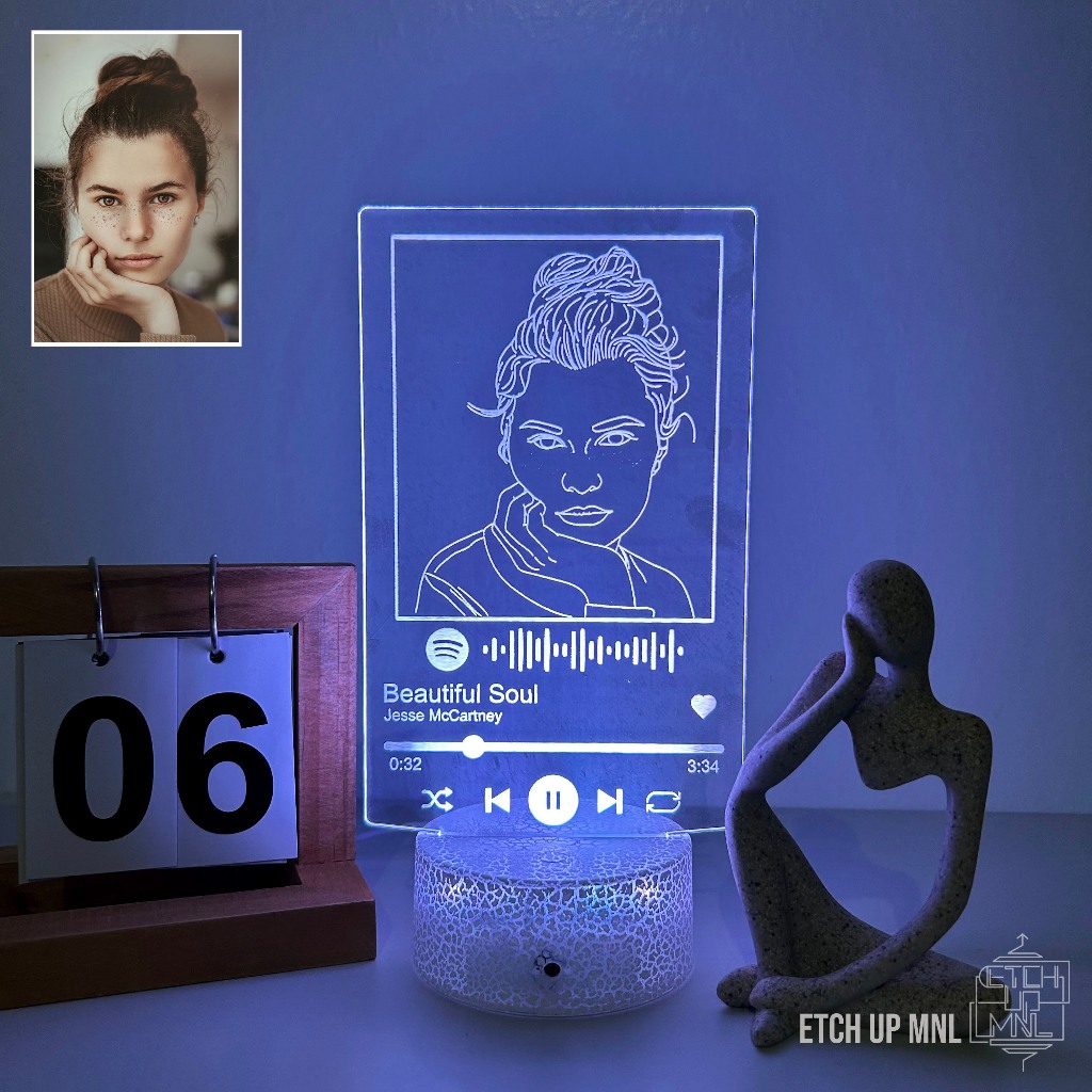 SPOTIFY FRAME Customize Acrylic 3D Illusion LED Night Lamp ...