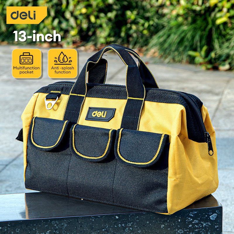 Deli Tool Bag 13 Inches Tools Storage Bag Shoulder Strap Tool Bag