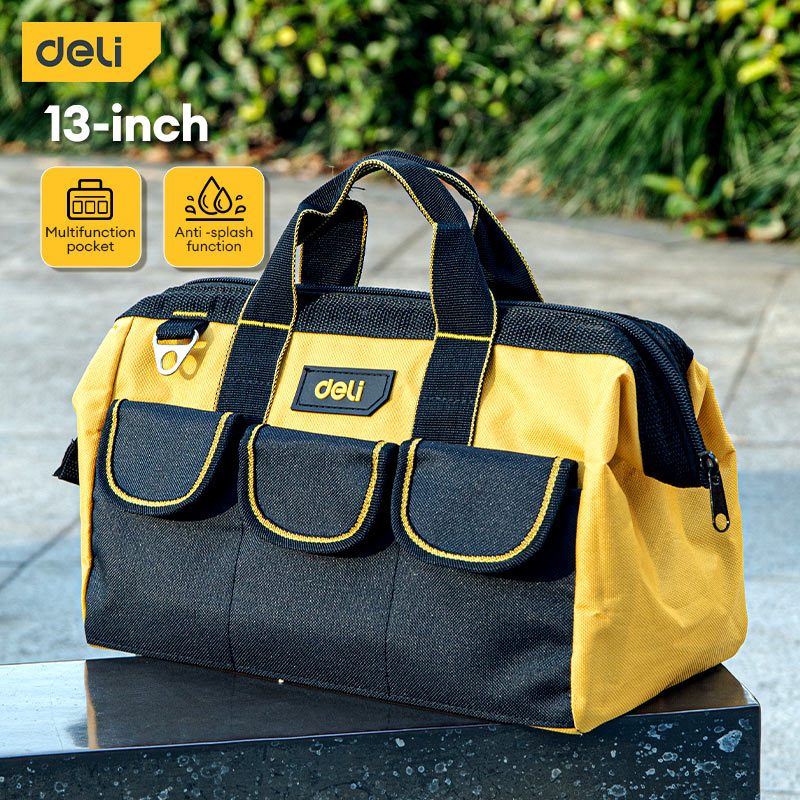 Deli Tool Bag 13 Inches Tools Storage Bag Shoulder Strap Tool Bag 