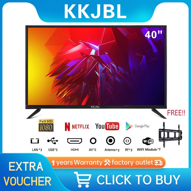 KKJBL&JEAANSP Smart tv19 32 40 43 inch led TV flat screentv FHD Digit