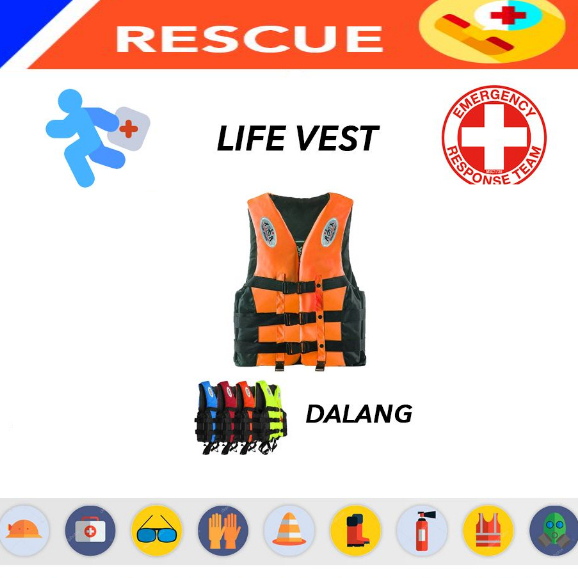 Life Jacket Life Vest Adult Dalang Like -Orange | Shopee Philippines