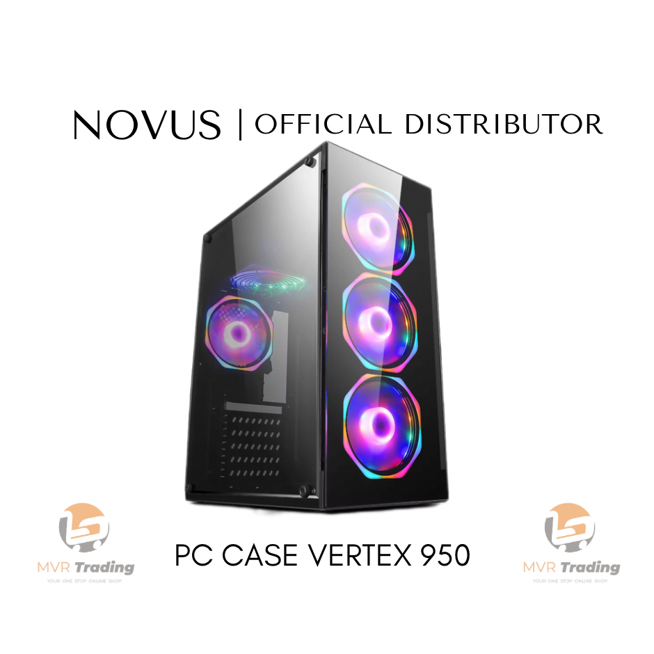 NOVUS PC Case Vertex 950 3 LED Fan Desktop Casing Computer Case RGB Fan ...