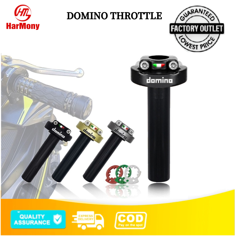 Domino Quick Gas Control – Universal Motorcycle Throttle, Mono Cable, 48mm Travel (Made In Italy)