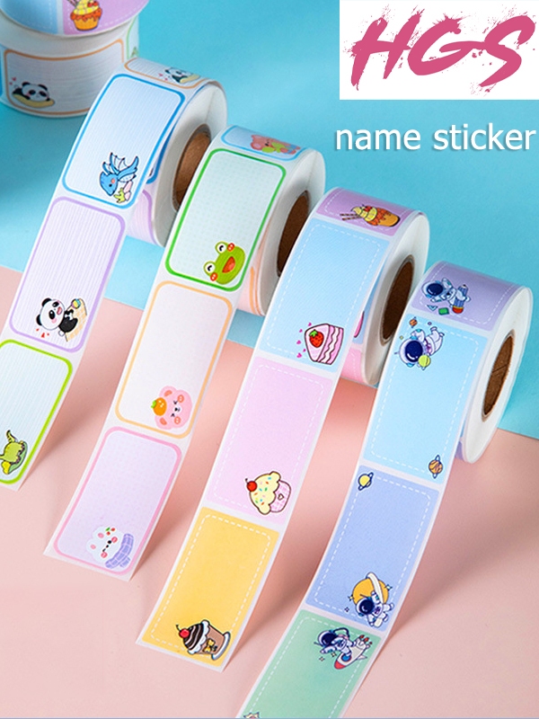 HGS 280pcs/roll Cartoon Name Stickers Label Stickers Blank Stickers ...