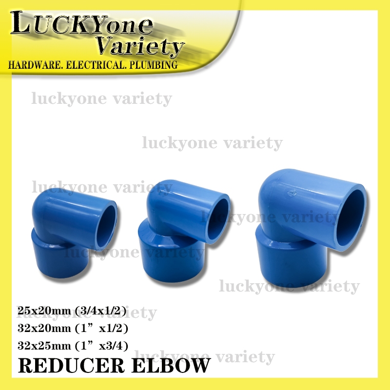 PVC ELBOW REDUCER PIPE FITTINGS BLUE | Shopee Philippines