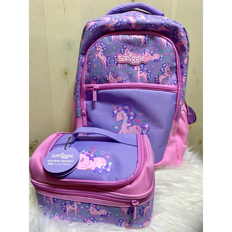 Smiggle Backpack and Lunchbox set