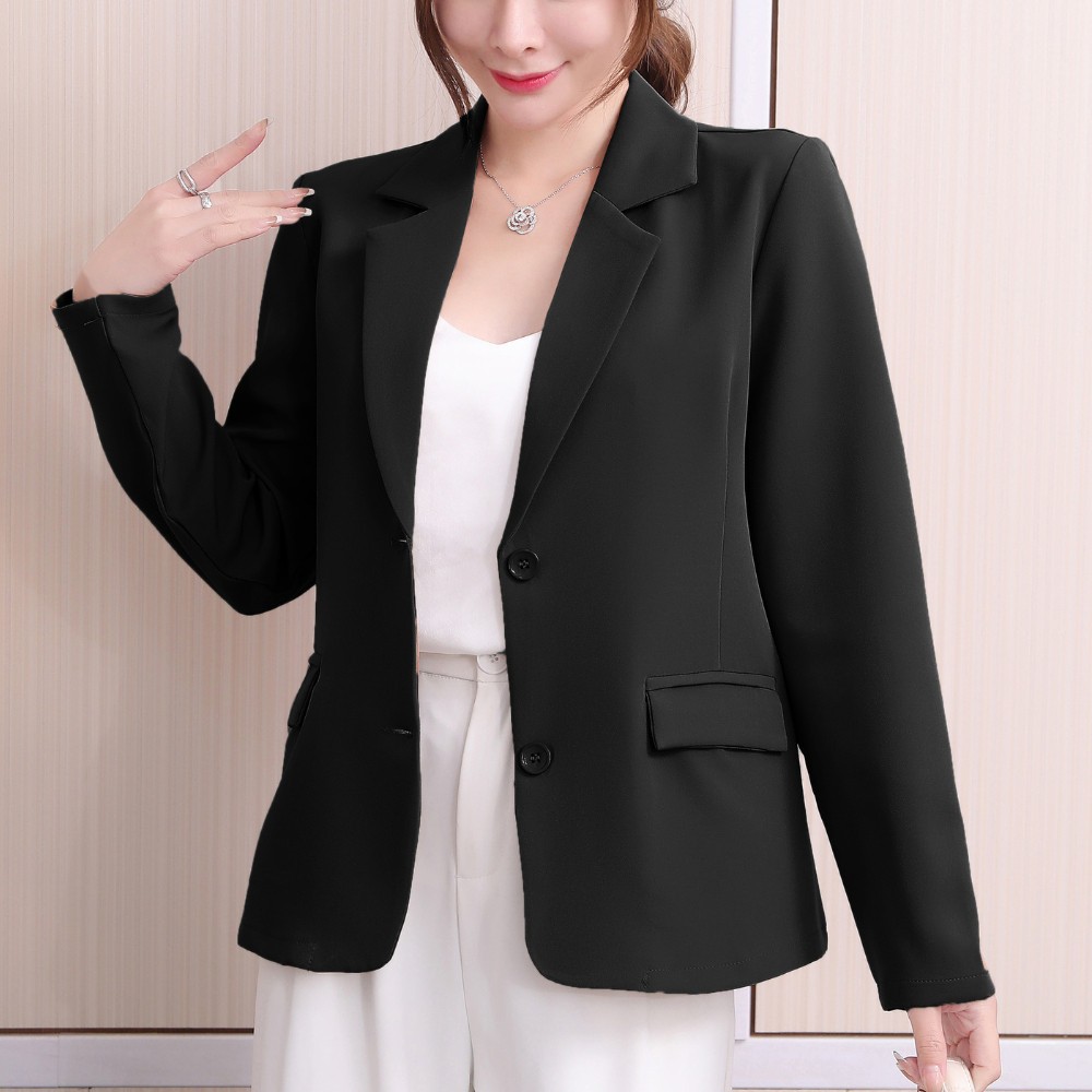 Jass Shop Korean Casual Blazer Suit S-5XL Jacket for Women Loose Retro  Lapel Long Sleeve Top #8601