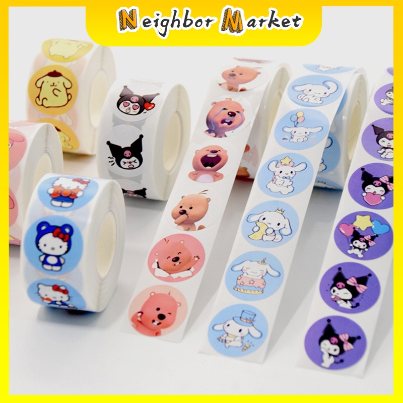 500pcs Sanrio Cartoon Sticker DIY Tape Kuromi Pacha Dog Ania Anime ...