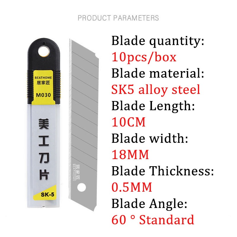 6 in 1 Multifunctional Utility Knife Stainless Steel Box Cutter Blade