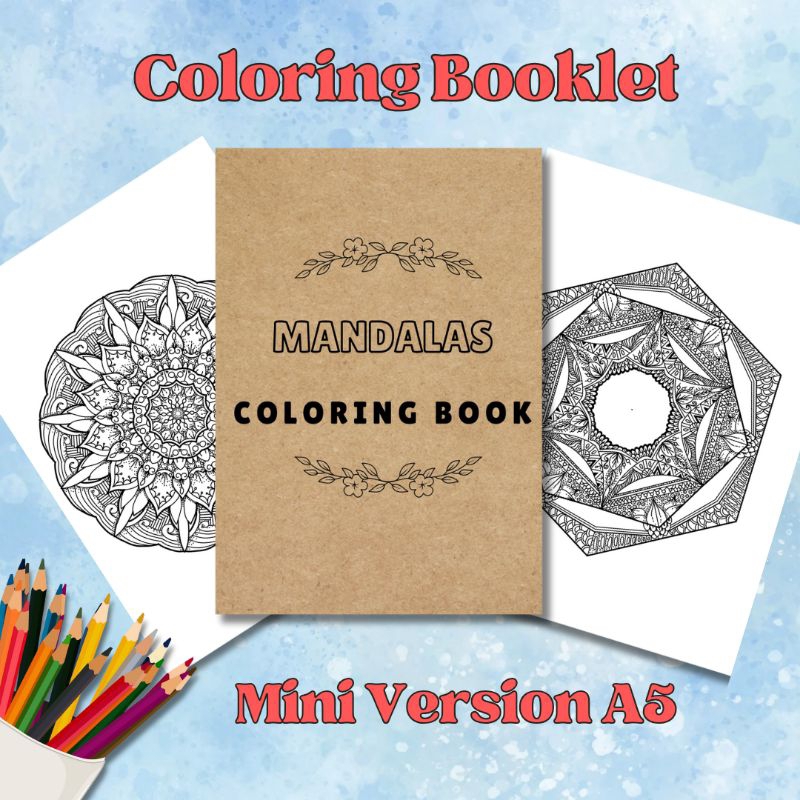 Mandalas Adult Coloring Book Mini Version Size A5 | Shopee Philippines