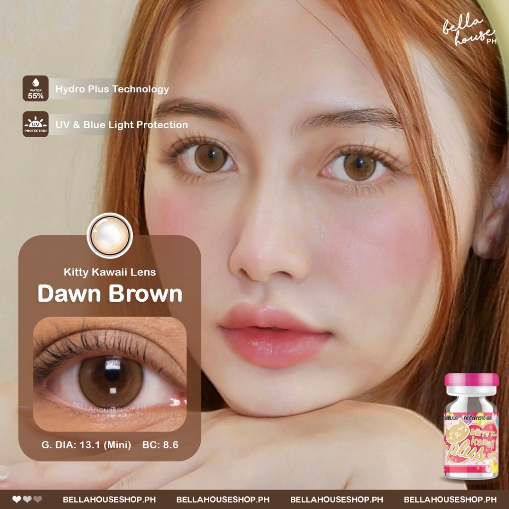 Kitty Kawaii Premium Lens - Mini Dawn Brown (Natural Nongraded, Graded ...