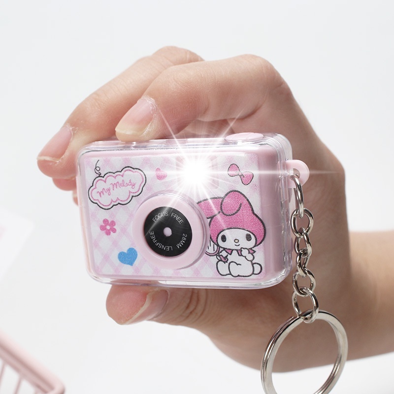 Cute Cartoon Cinnamoroll Luminous Camera Pendant Keychains | Shopee ...